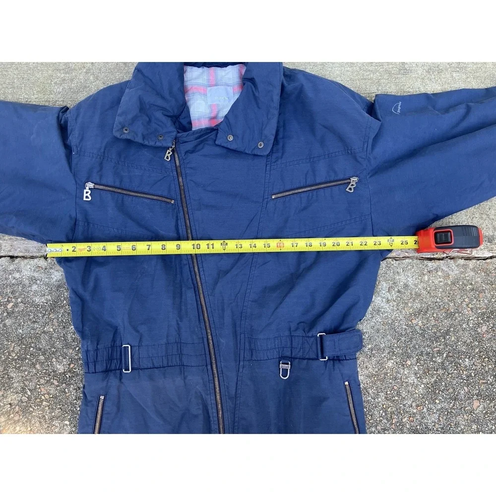 Bogner Ski Suit Men 40 Navy One Piece Snowsuit Usa Made Dog Sledding Vintage NWT